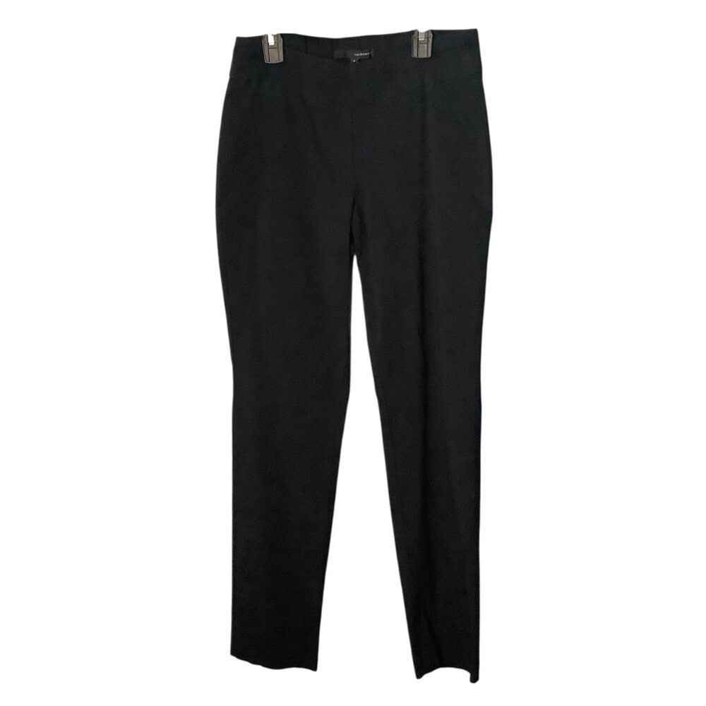 Harvé Benard Womens Black Straight-Leg Pants Size 8 30" Waist 30" Inseam